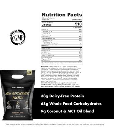Buy Meal Replacement Protein Shake - Chocolate Flavor 25 Servings | Whole Food Nutritional Shake for Weight Loss & Energy - Buy Online on GoSupps.com