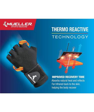 MUELLER Arthritis Compression Glove - Hand & Wrist Support for Men and Women - Black, One Size - Buy Online on GoSupps.com
