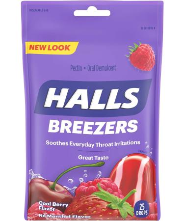 HALLS Breezers Cool Berry Drops - 25 Drops | Refreshing Berry Flavored Lozenges - Buy Online on GoSupps.com