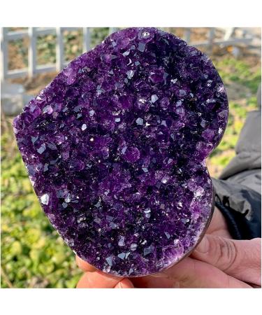 Natural Crystal Rough Crystal Cluster Natural Heart-Shaped Amethyst Gem Quartz Cluster Crystal Sample (Size : 300-350g) - Buy Online on GoSupps.com