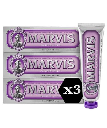 Marvis toothpaste Jasmin Mint 3 85 ml uniquely aromatic toothpaste promotes healthy gums and long -lasting freshness toothpaste with taste for jasmine flowers menthe jasmine - Buy Online on GoSupps.com