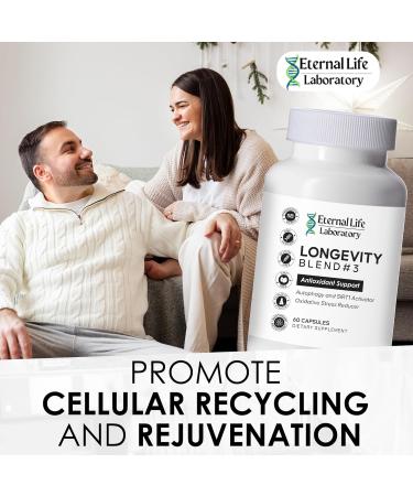 Longevity Blend #3 - Antioxidant Support Supplement with Resveratrol Fisetin & Pterostilbene | AMPK Activator & Anti-Aging Formula | 30 Capsules - Buy Online on GoSupps.com