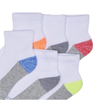 Fruit of the Loom Boys' 10 Pack No Show Socks - Medium White Assortment - Buy Online on GoSupps.com