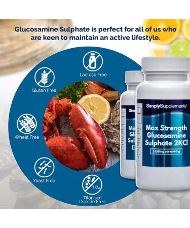 Maximum Strength Glucosamine Sulphate 2KCl | 1858mg Per Serving | 360 Tablets | UK Manufactured - Buy Online on GoSupps.com