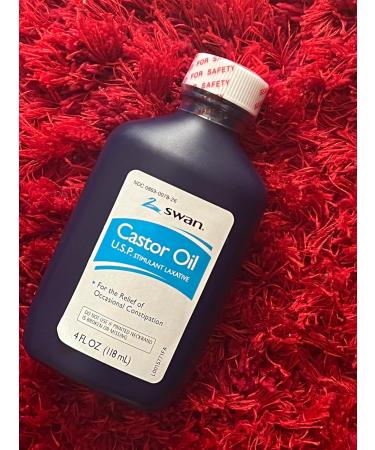 SWAN Castor Oil USP - 100% Stimulant Laxative for Occasional Constipation Relief - 4 Fl Oz (Pack of 2) with Waterproof Bag - International Shipping Available - Buy Online on GoSupps.com