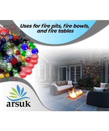 Arsuk Glass Beads - 180 Colorless Pebbles for Garden & Aquarium | Decorative Clear Stones & Mixed Glass Nuggets - Buy Online on GoSupps.com