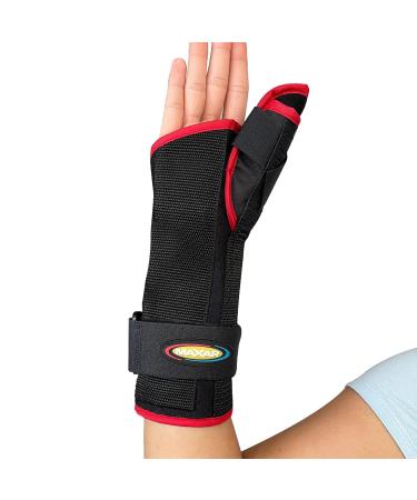 MAXAR Advanced Wrist Brace with Thumb Spica Splint Providing Effective Support for Dequervains Tendonitis Carpal Tunnel and Arthritis Pain Best Wrist Brace with Thumb Stabilizer (Right Hand L) Large Right Hand