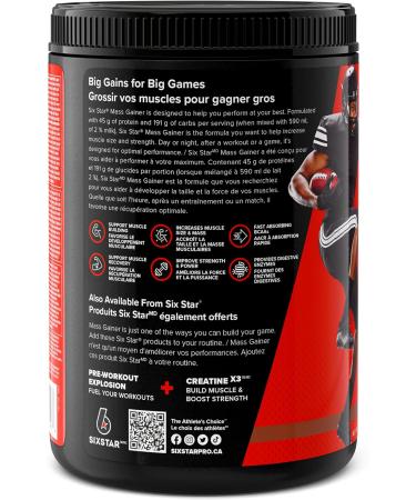 Six Star Mass Gainer Protein Powder Six Star Mass Gainer Muscle Builder Whey Protein Powder and Creatine Monohydrate Max Protein Weight Gainer for Men and Women Creatine Supplements Chocolate 4.36 lbs HEALTH_CARE - Buy Online on GoSupps.com