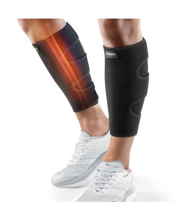 Cambivo calf bandage compression stockings women men 2 pieces calves compression adjustable compression bandage relieve muscle pain swelling strains ideal for sport everyday life black