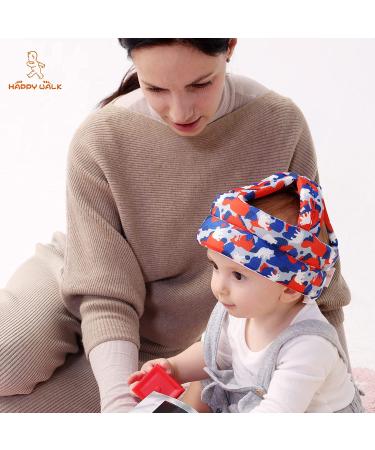 Adjustable Infant Toddler Safety Helmet | Breathable Baby Head Protector for Crawling and Walking | No Bump Head Cushion | Bumper Bonnet Baby Protection Hat - Bear-Blue - Buy Online on GoSupps.com