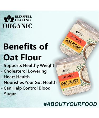 Blessfull Healing Organice Oat Flour 1 lb (453 Gram) - Buy Online on GoSupps.com