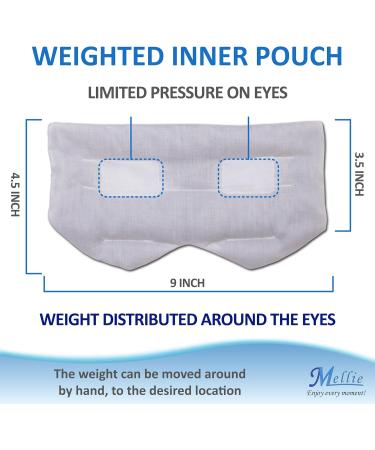 Weighted Sleep Mask for Women & Men - Bamboo Eye Cover with Earplugs | 360g Blackout Mask for Ultimate Sleep Comfort - Buy Online on GoSupps.com