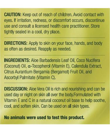 Buy Life-flo Aloe Vera Oil 4 fl oz - Natural Skincare & Healing Benefits - Buy Online on GoSupps.com