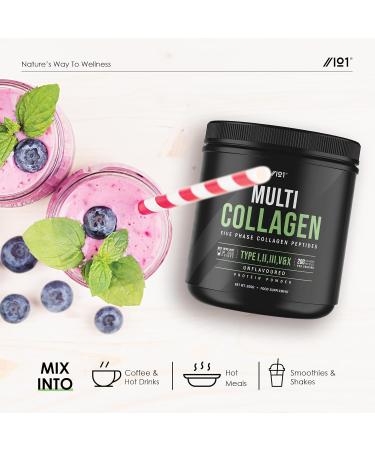 Multi Collagen Protein Powder 200g - Types I, II, III, V & X - Grass Fed Bovine, Wild Caught Fish, Free-Range Chicken & Eggshell - Non-GMO Halal - Pack of 1 - Buy Online on GoSupps.com