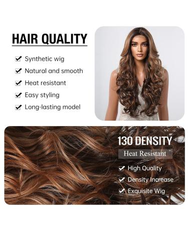 Buy Testar 28-Inch Long Curly Brown Wigs for Women - Natural Glue-Free Synthetic Heat-Resistant Daily Wear | Welly Wigs - International Shipping Available - Buy Online on GoSupps.com