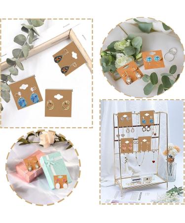 Kraft Paper Color Clamshell Hanging Brown Paper Earrings Display Card 2 x 2 inches - Buy Online on GoSupps.com