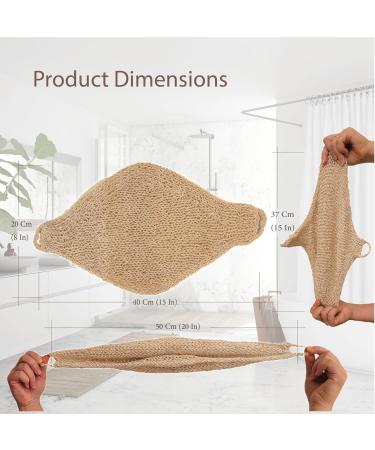 Natural Loofah Exfoliating Body Scrubber - Handmade Back Scrubber for Men & Women | Deep Clean Skin Care Bath Accessories - Buy Online on GoSupps.com