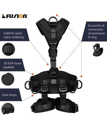 Fusion Climb Tac Rescue Tactical Full Body EVA Padded Zipline Harness 23kN Safety Harness - Buy Online on GoSupps.com