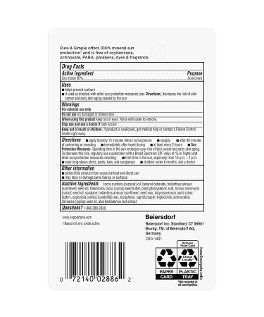 Coppertone Pure and Simple Baby Sunscreen Lotion + Stick SPF 50 - Zinc Oxide Mineral Sunscreen Pack (6 fl oz Bottle + 0.49 oz Stick) - Buy Online on GoSupps.com