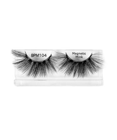 BlackPink Mink 5D Magnetic Lashes Liner-Lash 2 Step Simple Lover Fluffy Lash Fluffy Reusable Light Weight False Lashes Fake Eye Lash (BPM104)