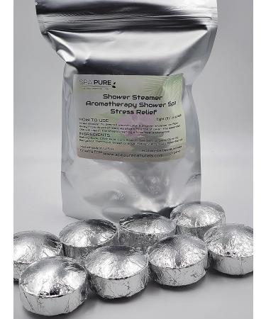 Spa Pure Stress Relief Aromatherapy Shower Bombs/Tablets - 100% Natural/Organic Essential Oils - Transform Your Shower & Mood (8 Count) - Buy Online on GoSupps.com