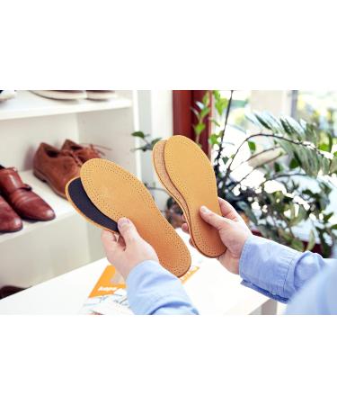 Leather Carbon Shoe Insoles for Men & Women - 6 Pair Pack | Activated Carbon Inserts by Kaps (Women / 6 US / 37 EUR - Buy Online on GoSupps.com