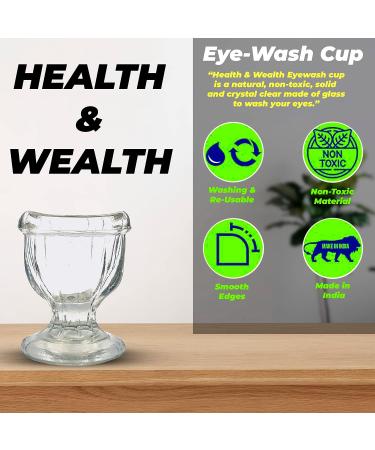 Eco-Friendly Glass Eye Wash Cup Set of 2 - Safe & Effective Eye Rinse for Comfortable Cleansing - Buy Online on GoSupps.com
