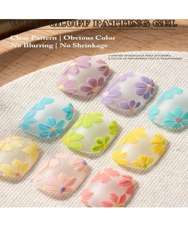 Geldient Painting Gel - 3D Gels 9 Colours Design Palette | Durable Manicure Kit Rainbow Solid Color Gell Creative AART Accessories for Fill Manicure - Buy Online on GoSupps.com