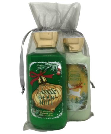 Bath & Body Works Vanilla Bean Noel Gift Set Bundle of Shower Gel and Body Lotion