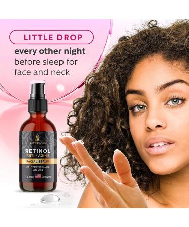 InstaSkincare Retinol Serum 2 oz Anti Aging Face Serum with Hyaluronic Acid + Vitamin E + Aloe Helps Smooth Fine Lines Improve Texture Hydrate For Face & Neck - Buy Online on GoSupps.com