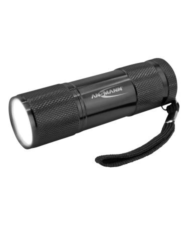 Ansmann Action COB 1W LED Mini flashlight compact for handbag backpack glove compartment including 3x AAA battery made of high quality aluminum with IPX3 protection 175 lm luminos