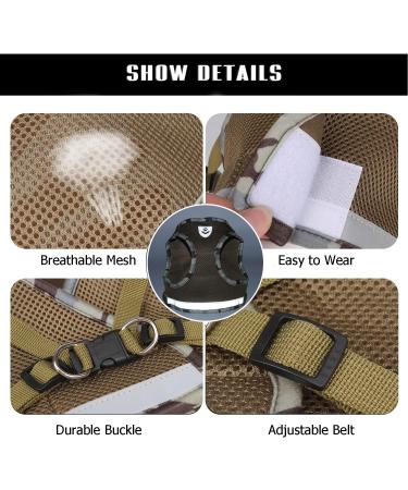 Buy Femax Dog Harness & Linen Set - Soft Mesh Padded Dishes for Puppies & Cats | Reflective Adjustable Breathable | XS Camouflage Brown - Ideal for Walking Running Training - Buy Online on GoSupps.com