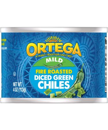 Ortega Fire Roasted Diced Green Chiles, Mild, 4 oz (Pack of 12) 4 Ounce (Pack of 12)