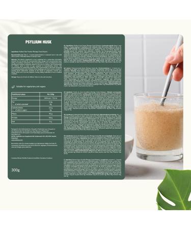  Cupplement Psyllium Fiber Powder 300 Grams - Organic Psyllium Husk - Premium Quality - Buy Online on GoSupps.com