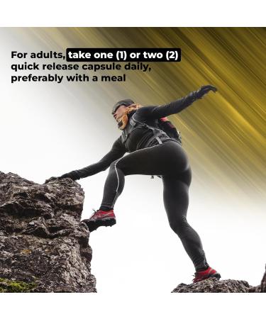 Natural Shilajit Extract with Fulvic Acid | 100% Pure Energy & Immune Support | Gluten Free Non-GMO | 60 Caps Maximum Strength for Men & Women - Buy Online on GoSupps.com