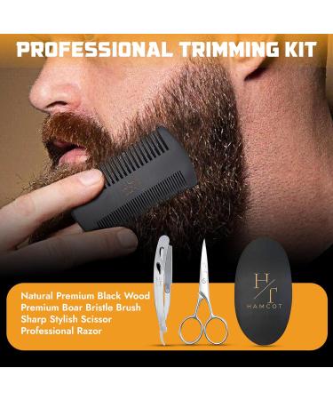 Hamcot Beard Grooming Kit for Men | Brush Oil & Balm | Ultimate Beard Care & Maintenance - Buy Online on GoSupps.com