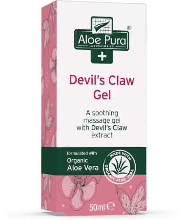 Devil's Claw Gel with Organic Aloe Vera | Natural Vegan Cruelty-Free Soothing Relief | 50ml Aloe Pura - Paraben & SLS Free - Buy Online on GoSupps.com