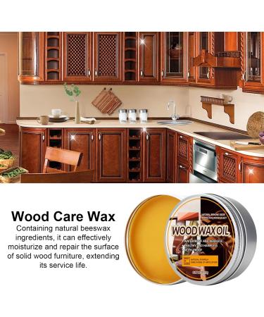 Beeswax for Furniture Waterproof Furniture Wax - Beeswax Polish Waterproof Wood Wax for Cabinets Natural Wax for All Wood Types Wood Cleaner and Polish Furniture Wax Hixip - Buy Online on GoSupps.com