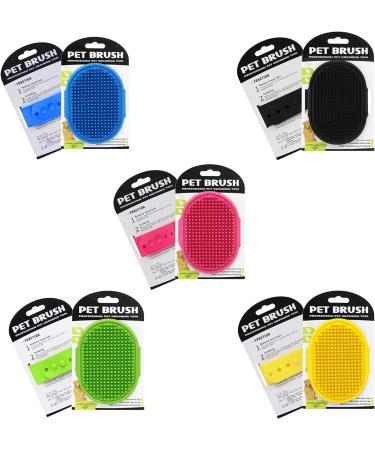 SystemsEleven Dog Bath Brush & Grooming Massage Glove with Adjustable Ring Handle - Buy Online on GoSupps.com