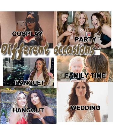 Wire Hair Extensions with 2 Removable Clips 20 Inch Wavy Curly Hair Invisiable Transparent Wire Extensions Hairpieces for Women - Ombre Dirty Blonde (20inch Mixed Brown & Blonde Highlights) - Buy Online on GoSupps.com