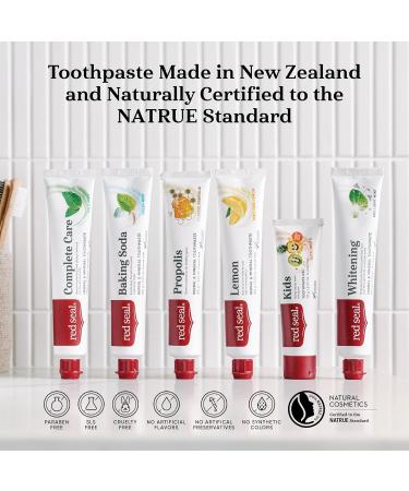 Red Seal Herbal & Mineral Fluoride Free Lemon Toothpaste - Mint Free Toothpaste for Adults - Vegan Friendly Cruelty Free No Artificial Colors or Flavors NATRUE Certified Natural SLS Free 3.53 oz Natural Lemon 3.5 Ounce  - Buy Online on GoSupps.com