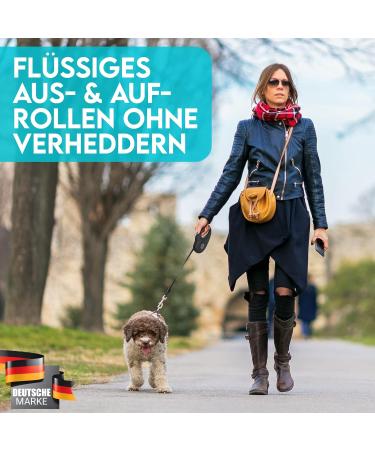 Dog is K nig 5m Roller Dog Leash | High-Quality Extendable Leash for Small & Large Dogs | Robust Design | Comfort Handle | Smart Brake System | Night Black - Buy Online on GoSupps.com