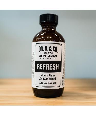 Dr. H. & Co. Refresh Mouthwash - Natural Herbal Holistic Rinse for Healthy Gums & Teeth - 4 oz Glass Bottle - Buy Online on GoSupps.com