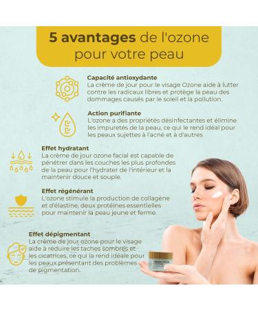 OZONO D'OR - Moisturizing Facial Cream Giorno con L'ozono 100% Certified Organic Natural Elimina la Rosacea | Women's Anti-Aging Depigmenting Face Cream | Anti Imperfection Face Cream | 50ml. - Buy Online on GoSupps.com