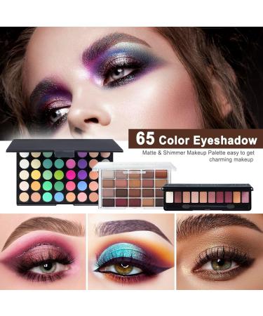 All-in-One Makeup Kit for Women | Full Multipurpose Makeup Set with Eyeshadow Liquid Foundation Loose Powder Eyebrow Pencil & 4-Color Lip Gloss - International Shipping Available - Buy Online on GoSupps.com