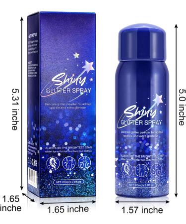 Latibell Body Glitter Spray - Silver Fine Glitter for Hair & Body, 2.11fl.oz | Women's Sparkling Shimmer for Parties, Raves & Festivals - Buy Online on GoSupps.com