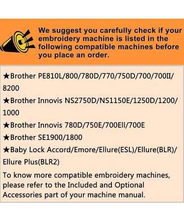 New Brothread 4 in 1 Embroidery Machine Hoop Set for Brother and Babylock - Compatible with PE800, PE770, SE1900, Innovis 1250D/1200/1000 - SA442+SA443+SA444+SA445 - Buy Online on GoSupps.com