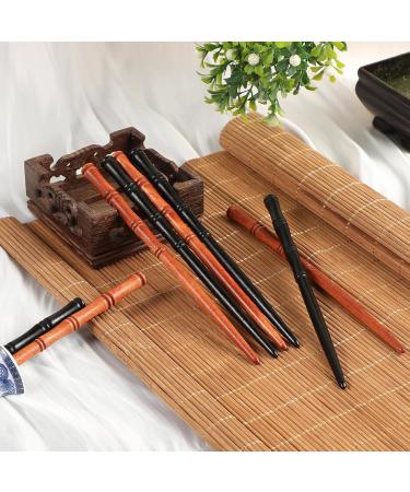 DHWEKU 2 Pieces Wooden Hair Chopsticks Bamboo Hair Chopsticks Hair Sticks for Women Wooden Hair Pins Hair Bun Sticks for Hair Bun - Buy Online on GoSupps.com