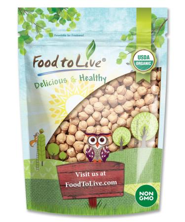 Organic Garbanzo Beans / Dried Chickpeas by by Food to Live (Non-GMO, Kosher, Raw, Sproutable, Bulk)  5 Pounds Organic 5 Pound (Pack of 1)