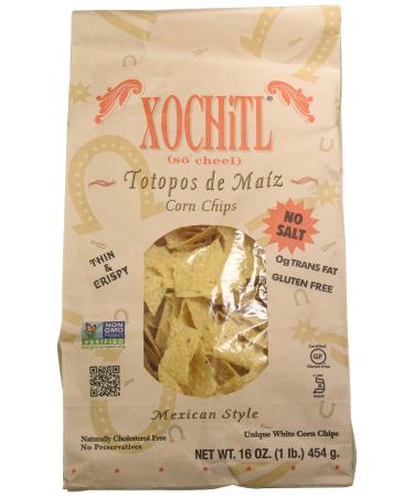 Xochitl Corn Chips, 16 - Bags, No Salt, 144 Oz, (Pack of 9)